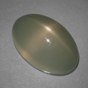 Piedra lunar estrella Humo natural de 17.69 ct, Corte Óvalo, Translúcido
