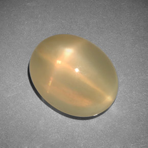 Piedra de luna estrella crema natural de 11,52 ct, transparente, transparente / translúcido