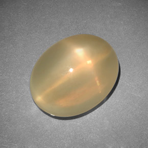 Piedra de luna estrella crema natural de 11,52 ct, transparente, transparente / translúcido
