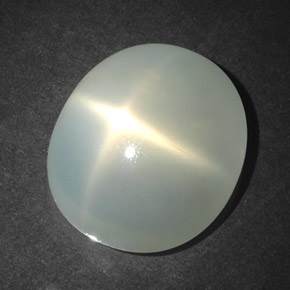 Piedra de luna estrella blanco natural de 17,93 ct, transparente, transparente / translúcido