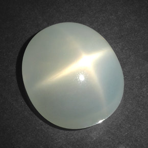 Piedra de luna estrella blanco natural de 17,93 ct, transparente, transparente / translúcido