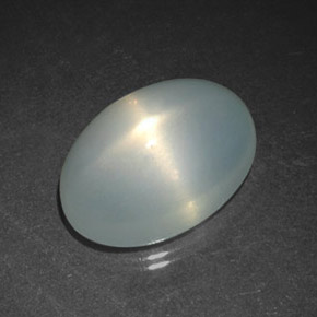 Piedra de luna estrella blanco natural de 9,84 ct, transparente, transparente / translúcido