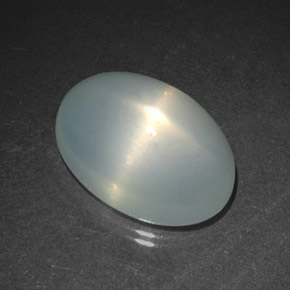 Piedra de luna estrella blanco natural de 9,84 ct, transparente, transparente / translúcido