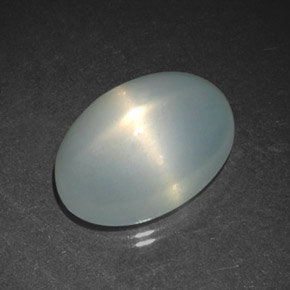 Piedra de luna estrella blanco natural de 9,84 ct, transparente, transparente / translúcido