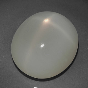 Piedra de luna estrella crema natural de 13,78 ct, transparente, transparente / translúcido
