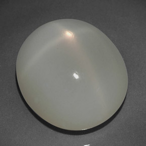 Piedra de luna estrella crema natural de 13,78 ct, transparente, transparente / translúcido