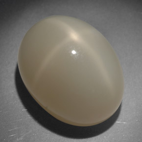 Piedra de luna estrella crema natural de 22,59 ct, corte óvalo, opaco