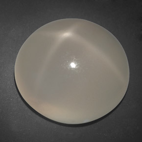 Piedra de luna estrella crema natural de 20,74 ct, transparente, transparente / translúcido