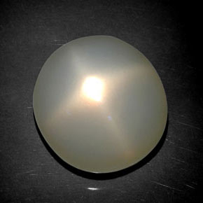 Piedra de luna estrella crema natural de 19,72 ct, corte óvalo, translúcido