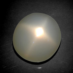 Piedra de luna estrella crema natural de 19,72 ct, corte óvalo, translúcido