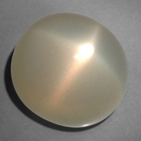 Piedra de luna estrella crema natural de 21,67 ct, transparente, transparente / translúcido