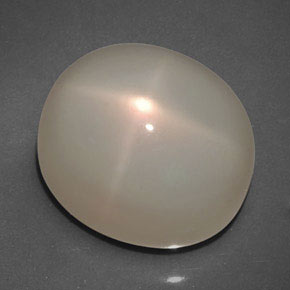 Piedra de luna estrella naranja natural de 26,20 ct, transparente, transparente / translúcido