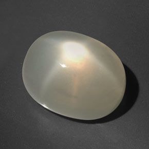 Piedra de luna estrella crema natural de 16,60 ct, transparente, transparente / translúcido