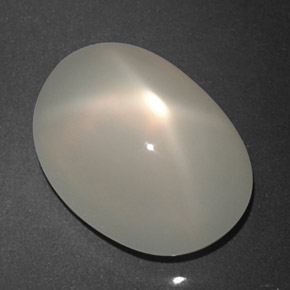 Piedra de luna estrella blanco natural de 8,23 ct, transparente, transparente / translúcido