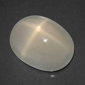Piedra de luna estrella crema natural de 3,75 ct, transparente, transparente / translúcido