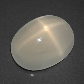Piedra de luna estrella crema natural de 3,75 ct, transparente, transparente / translúcido