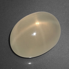 Piedra de luna estrella crema natural de 5,37 ct, transparente, transparente / translúcido