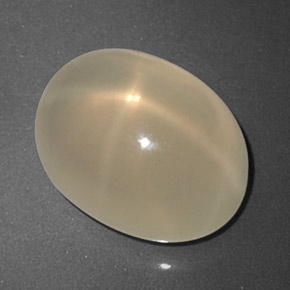 Piedra de luna estrella crema natural de 5,37 ct, transparente, transparente / translúcido