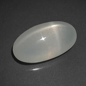 Piedra de luna estrella blanco natural de 5,58 ct, transparente, transparente / translúcido