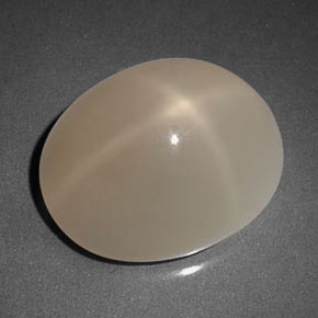 Piedra de luna estrella gris natural de 8,28 ct, transparente, transparente / translúcido