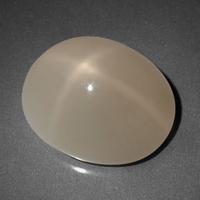 Piedra de luna estrella gris natural de 8,28 ct, transparente, transparente / translúcido