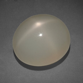 Piedra de luna estrella crema natural de 14,00 ct, transparente, transparente / translúcido