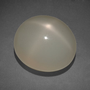 Piedra de luna estrella crema natural de 14,00 ct, transparente, transparente / translúcido