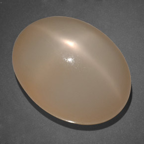 Piedra de luna estrella naranja natural de 19,69 ct, transparente, transparente / translúcido