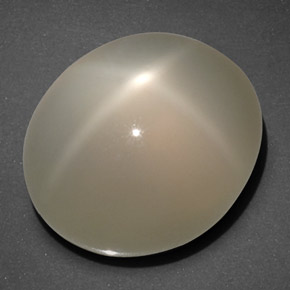 Piedra de luna estrella crema natural de 20,40 ct, transparente, transparente / translúcido