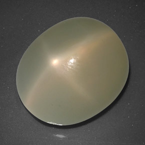 Piedra de luna estrella crema natural de 9,57 ct, transparente, transparente / translúcido