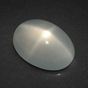 Piedra lunar estrella Blanco natural de 4.64 ct, Corte Óvalo, Transparente