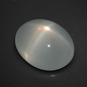 Piedra de luna estrella blanco natural de 7,76 ct, transparente, transparente / translúcido