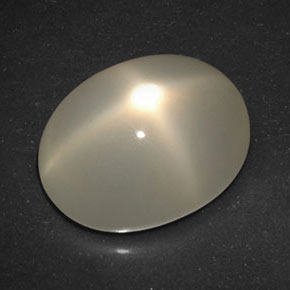 Piedra de luna estrella naranja natural de 7,17 ct, transparente, transparente / translúcido