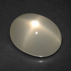 Piedra de luna estrella naranja natural de 7,17 ct, transparente, transparente / translúcido