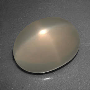 Piedra de luna estrella crema natural de 5,56 ct, transparente, transparente / translúcido