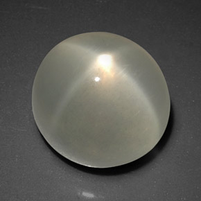 Piedra de luna estrella crema natural de 7,95 ct, transparente, transparente / translúcido