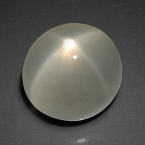 Piedra de luna estrella crema natural de 7,95 ct, transparente, transparente / translúcido