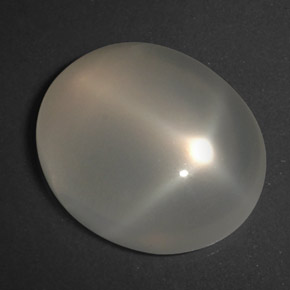 Piedra de luna estrella blanco natural de 4,43 ct, corte óvalo, transparente