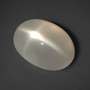 Piedra de luna estrella crema natural de 3,39 ct, transparente, transparente / translúcido