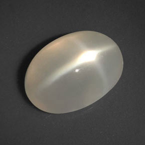 Piedra de luna estrella crema natural de 3,39 ct, transparente, transparente / translúcido