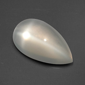 Piedra de luna estrella crema natural de 3,34 ct, transparente, transparente / translúcido