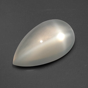 Piedra de luna estrella crema natural de 3,34 ct, transparente, transparente / translúcido