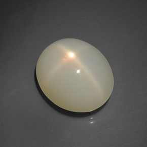 Piedra de luna estrella blanco natural de 16,96 ct, corte óvalo, translúcido