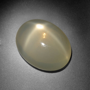 Piedra de luna estrella crema natural de 10,24 ct, corte óvalo, translúcido