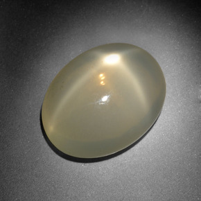 Piedra de luna estrella crema natural de 10,24 ct, corte óvalo, translúcido