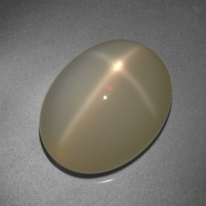 Piedra de luna estrella crema natural de 13,92 ct, corte óvalo, translúcido