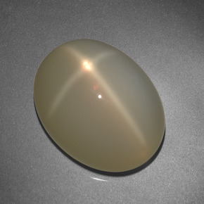 Piedra de luna estrella crema natural de 13,92 ct, corte óvalo, translúcido