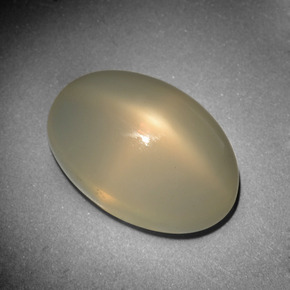 Piedra de luna estrella crema natural de 10,15 ct, corte óvalo, translúcido