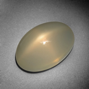 Piedra de luna estrella crema natural de 10,15 ct, corte óvalo, translúcido