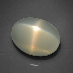 Piedra de luna estrella crema natural de 17,37 ct, corte óvalo, translúcido